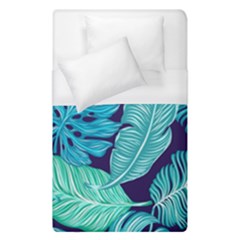 Tropical Greens Leaves Design Duvet Cover (single Size) by Simbadda