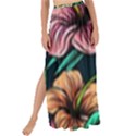 Hibiscus Flower Plant Tropical Maxi Chiffon Tie-Up Sarong View1