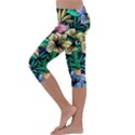 Hibiscus Flower Plant Tropical Kids  Lightweight Velour Capri Leggings  View2