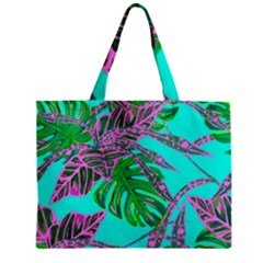 Painting Oil Leaves Reason Pattern Zipper Mini Tote Bag by Simbadda