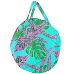 Painting Oil Leaves Reason Pattern Giant Round Zipper Tote by Simbadda