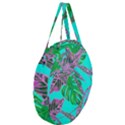 Painting Oil Leaves Reason Pattern Giant Round Zipper Tote View3