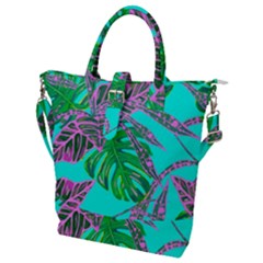 Painting Oil Leaves Reason Pattern Buckle Top Tote Bag by Simbadda