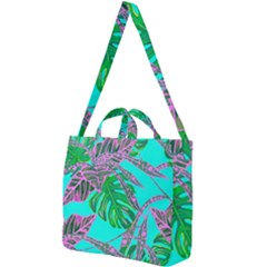 Painting Oil Leaves Reason Pattern Square Shoulder Tote Bag by Simbadda