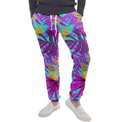 Tropical Greens Leaves Design Men s Jogger Sweatpants