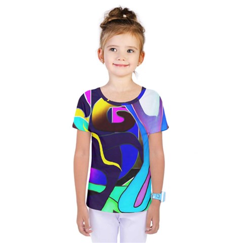 Curvy Collage Kids  One Piece Tee by bloomingvinedesign