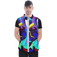 Curvy Collage Men s Puffer Vest