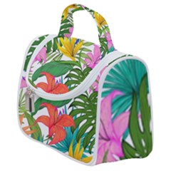 Tropical Greens Leaves Monstera Satchel Handbag