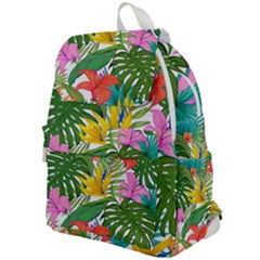 Tropical Greens Leaves Monstera Top Flap Backpack