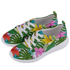 Tropical Greens Leaves Monstera Women s Lightweight Sports Shoes by Simbadda