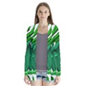 Leaves Tropical Monstera Summer Drape Collar Cardigan View1