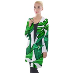 Leaves Tropical Monstera Summer Hooded Pocket Cardigan by Simbadda