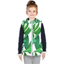 Leaves Tropical Monstera Summer Kids  Hooded Puffer Vest View1