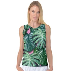 Painting Leaves Tropical Jungle Women s Basketball Tank Top by Simbadda