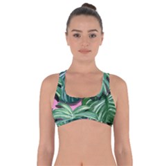 Painting Leaves Tropical Jungle Got No Strings Sports Bra by Simbadda