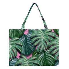 Painting Leaves Tropical Jungle Medium Tote Bag by Simbadda