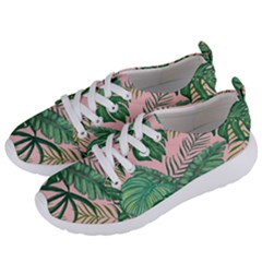 Tropical Greens Leaves Design Women s Lightweight Sports Shoes by Simbadda