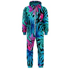 Leaves Picture Tropical Plant Hooded Jumpsuit (men)  by Simbadda