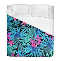 Leaves Picture Tropical Plant Duvet Cover (full/ Double Size) by Simbadda