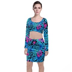 Leaves Picture Tropical Plant Top And Skirt Sets by Simbadda