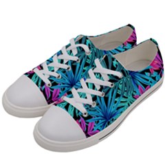 Leaves Picture Tropical Plant Women s Low Top Canvas Sneakers by Simbadda