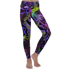 Leaves Nature Design Plant Kids  Lightweight Velour Classic Yoga Leggings by Simbadda