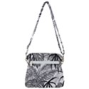 Drawing Leaves Nature Picture Zipper Messenger Bag View3