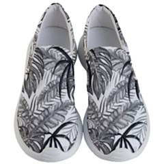 Drawing Leaves Nature Picture Women s Lightweight Slip Ons by Simbadda