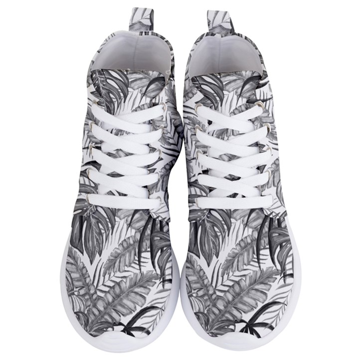 Drawing Leaves Nature Picture Women s Lightweight High Top Sneakers