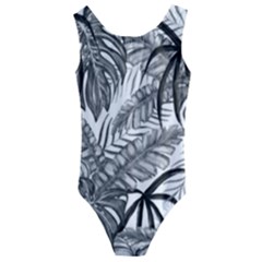 Drawing Leaves Nature Picture Kids  Cut-out Back One Piece Swimsuit by Simbadda