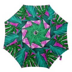 Tropical Greens Monstera Summer Hook Handle Umbrellas (medium)