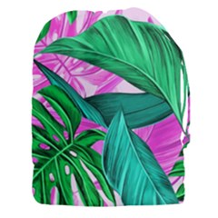 Tropical Greens Monstera Summer Drawstring Pouch (xxxl) by Simbadda