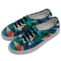 Leaves Tropical Summer Exotic Men s Classic Low Top Sneakers by Simbadda