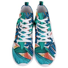 Leaves Tropical Summer Exotic Men s Lightweight High Top Sneakers by Simbadda