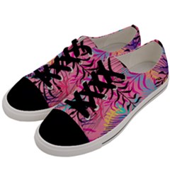 Illustration Reason Leaves Design Men s Low Top Canvas Sneakers by Simbadda