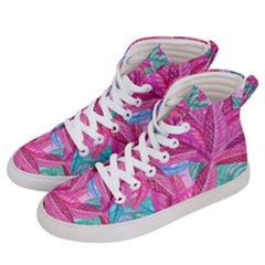 Leaves Tropical Reason Stamping Men s Hi-top Skate Sneakers by Simbadda