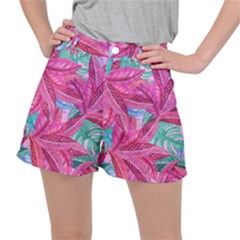 Leaves Tropical Reason Stamping Ripstop Shorts by Simbadda