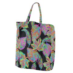 Autumn Pattern Dried Leaves Giant Grocery Tote by Simbadda