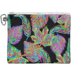 Autumn Pattern Dried Leaves Canvas Cosmetic Bag (xxxl) by Simbadda