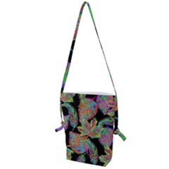 Autumn Pattern Dried Leaves Folding Shoulder Bag by Simbadda