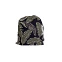 Jungle Leaves Tropical Pattern Drawstring Pouch (Small) View1