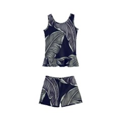 Jungle Leaves Tropical Pattern Kids  Boyleg Swimsuit by Simbadda