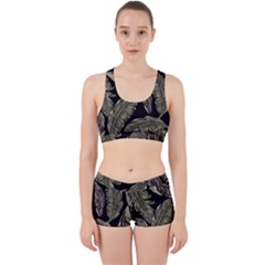 Jungle Leaves Tropical Pattern Work It Out Gym Set by Simbadda