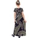 Jungle Leaves Tropical Pattern Kids  Short Sleeve Maxi Dress View2