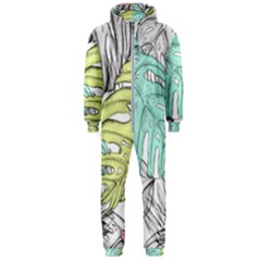 Leaves Tropical Plant Summer Hooded Jumpsuit (men)  by Simbadda