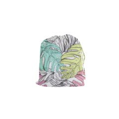 Leaves Tropical Plant Summer Drawstring Pouch (xs) by Simbadda