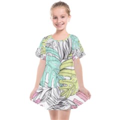 Leaves Tropical Plant Summer Kids  Smock Dress