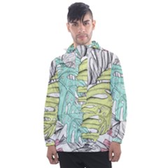 Leaves Tropical Plant Summer Men s Front Pocket Pullover Windbreaker