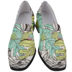 Leaves Tropical Plant Summer Women s Chunky Heel Loafers by Simbadda