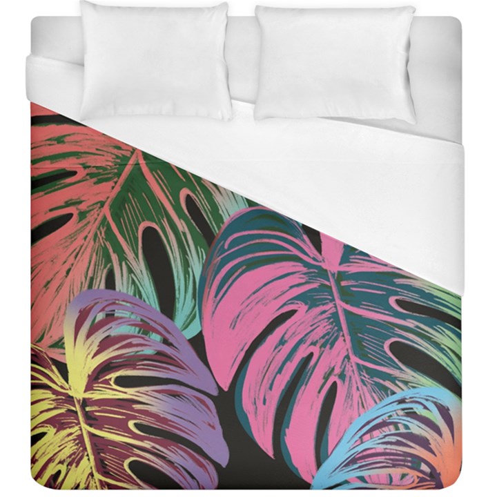 Leaves Tropical Jungle Pattern Duvet Cover (King Size)